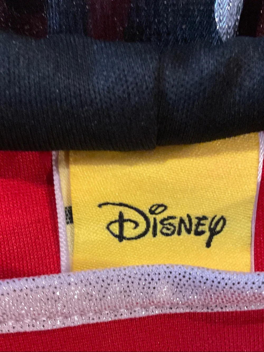 Disney Red and Black Polka Dot Sequin Minnie Dress with mouse ears hoodie 10|12